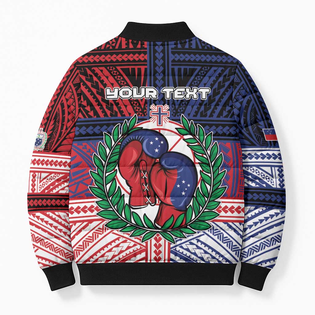 Personalised Samoa Boxing Bomber Puffer Jacket Samoan Boxer Funny Style DT05 - Polynesian Pride