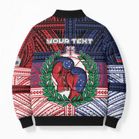 Personalised Samoa Boxing Bomber Puffer Jacket Samoan Boxer Funny Style DT05 - Polynesian Pride
