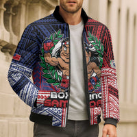 Personalised Samoa Boxing Bomber Puffer Jacket Samoan Boxer Funny Style DT05 - Polynesian Pride