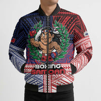 Personalised Samoa Boxing Bomber Puffer Jacket Samoan Boxer Funny Style DT05 - Polynesian Pride