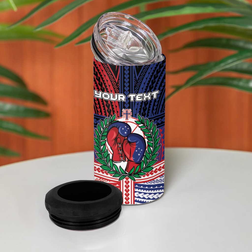 Personalised Samoa Boxing 4 in 1 Can Cooler Tumbler Samoan Boxer Funny Style DT05 - Polynesian Pride