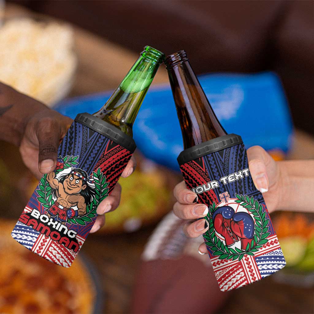 Personalised Samoa Boxing 4 in 1 Can Cooler Tumbler Samoan Boxer Funny Style DT05 - Polynesian Pride