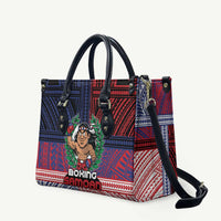 Samoa Boxing Leather Bag Samoan Boxer Funny Style DT05 Red - Polynesian Pride