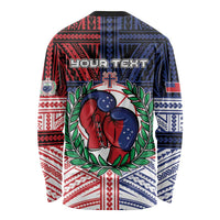 Personalised Samoa Boxing Long Sleeve Shirt Samoan Boxer Funny Style DT05 - Polynesian Pride