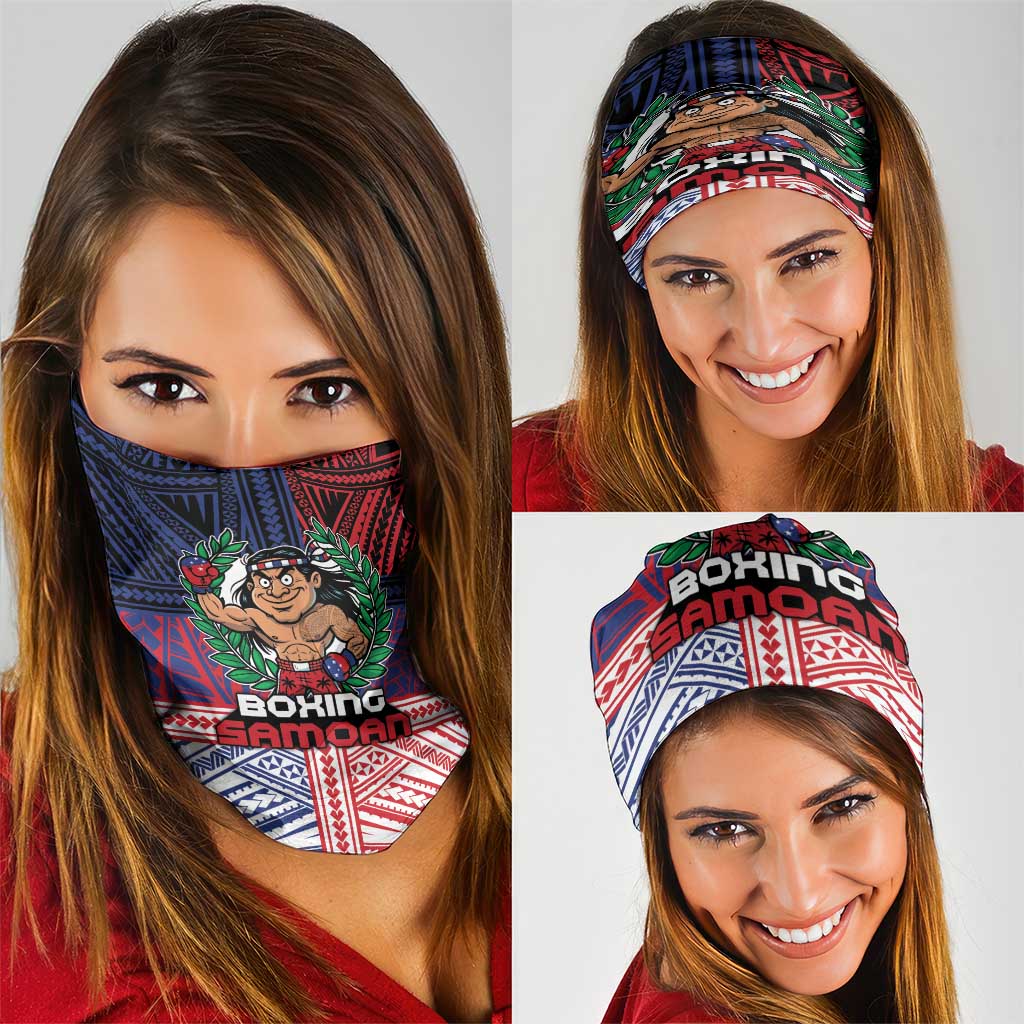 Samoa Boxing Neck Gaiter Samoan Boxer Funny Style DT05 - Polynesian Pride