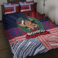 Samoa Boxing Quilt Bed Set Samoan Boxer Funny Style DT05 Red - Polynesian Pride