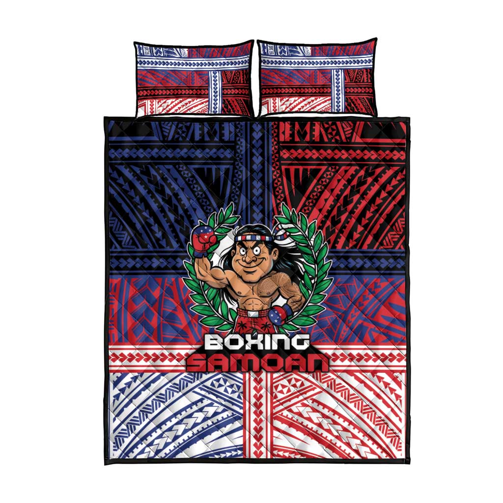 Samoa Boxing Quilt Bed Set Samoan Boxer Funny Style DT05 - Polynesian Pride