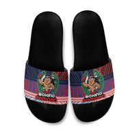 Samoa Boxing Slide Sandals Samoan Boxer Funny Style DT05 Red - Polynesian Pride