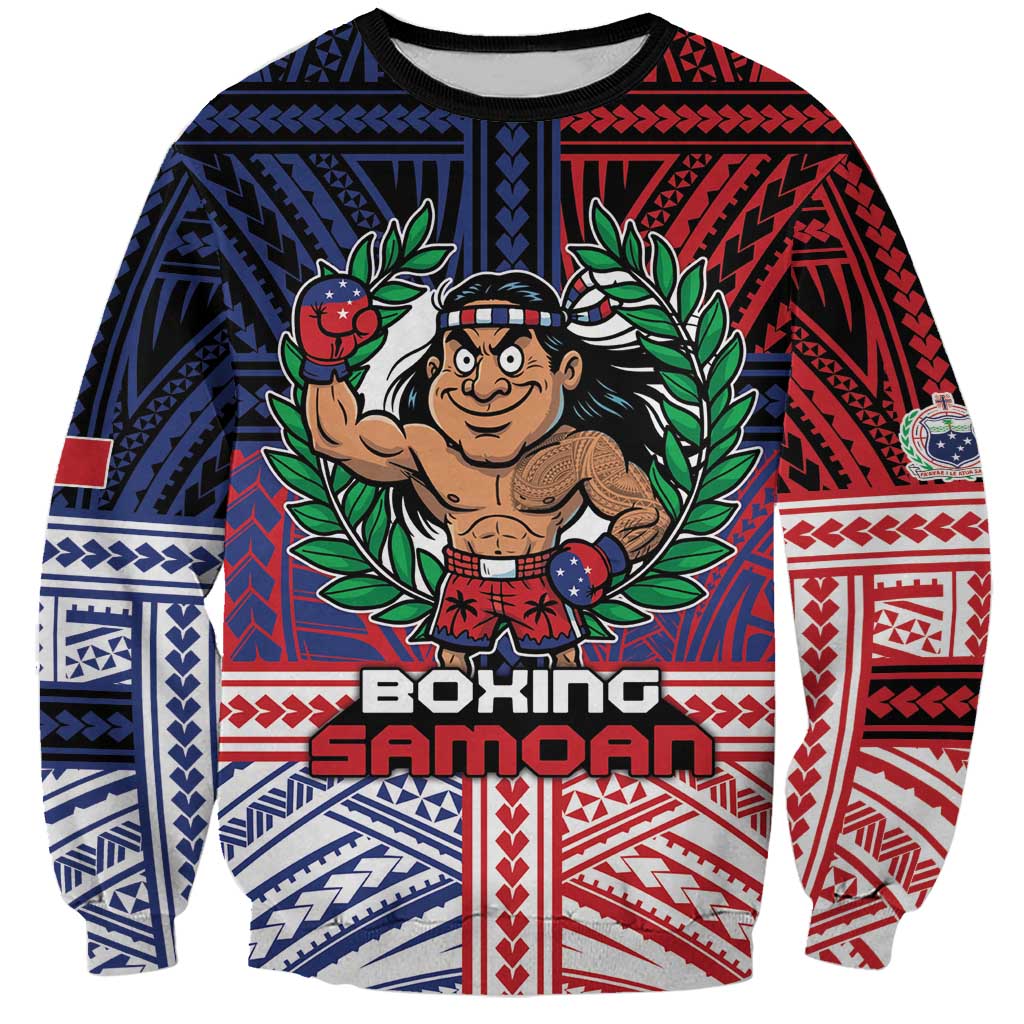 Personalised Samoa Boxing Sweatshirt Samoan Boxer Funny Style DT05 Unisex Red - Polynesian Pride