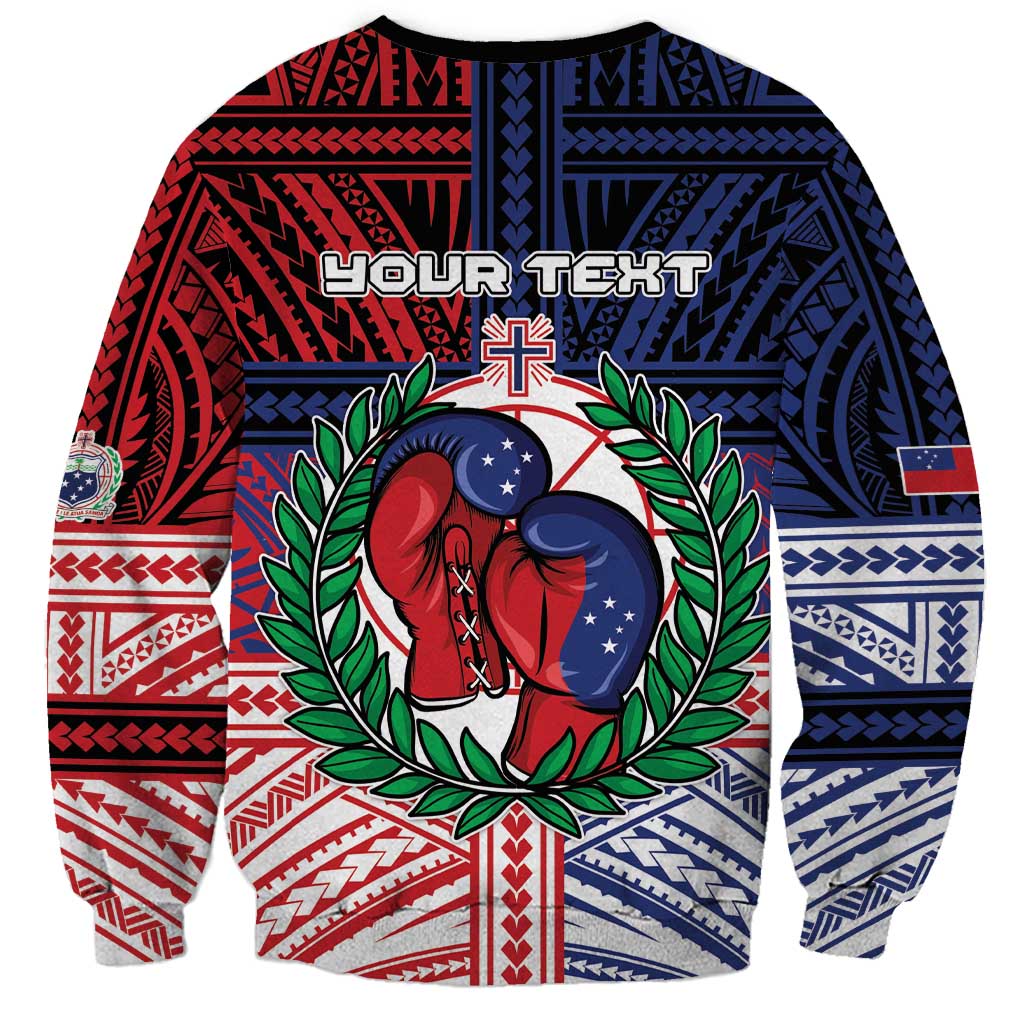 Personalised Samoa Boxing Sweatshirt Samoan Boxer Funny Style DT05 - Polynesian Pride
