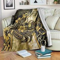 Niue Blanket Niuean Crab Waves Style DT05 Gold - Polynesian Pride