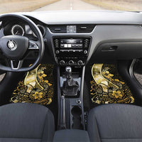Niue Car Mats Niuean Crab Waves Style DT05 Set 2pcs - Front Gold - Polynesian Pride