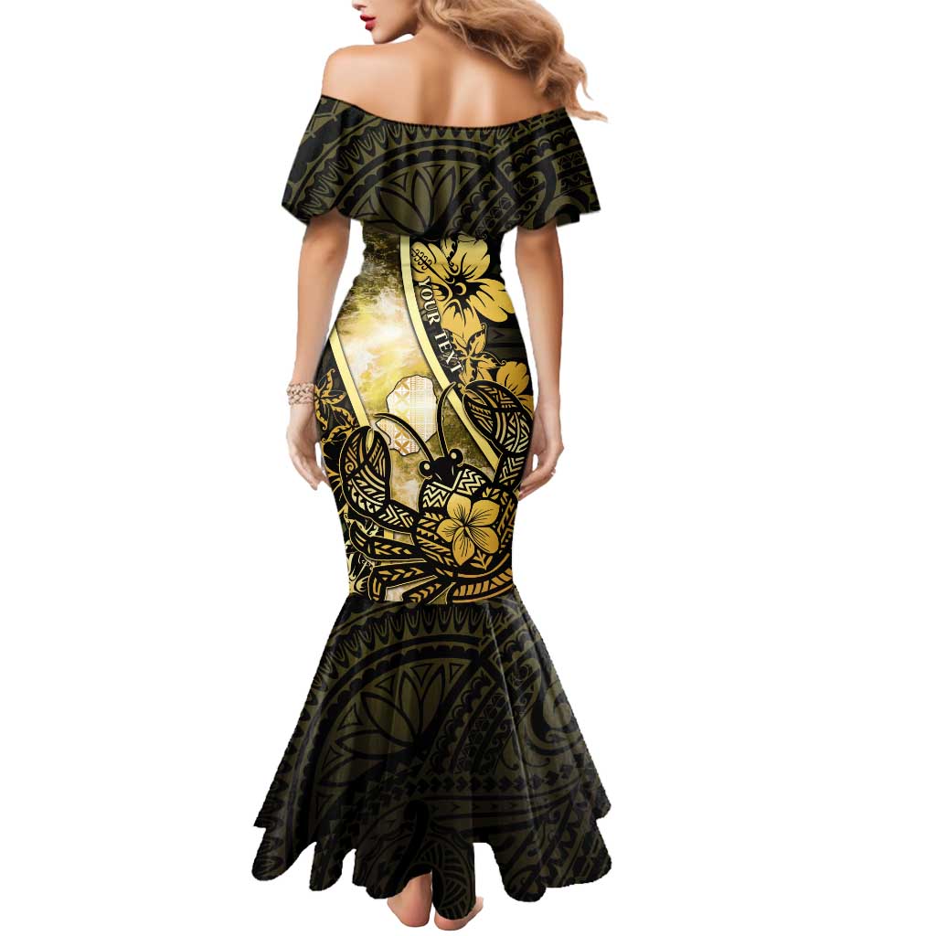 Personalised Niue Mermaid Dress Niuean Crab Waves Style DT05 - Polynesian Pride