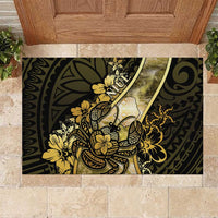 Niue Rubber Doormat Niuean Crab Waves Style DT05 Gold - Polynesian Pride