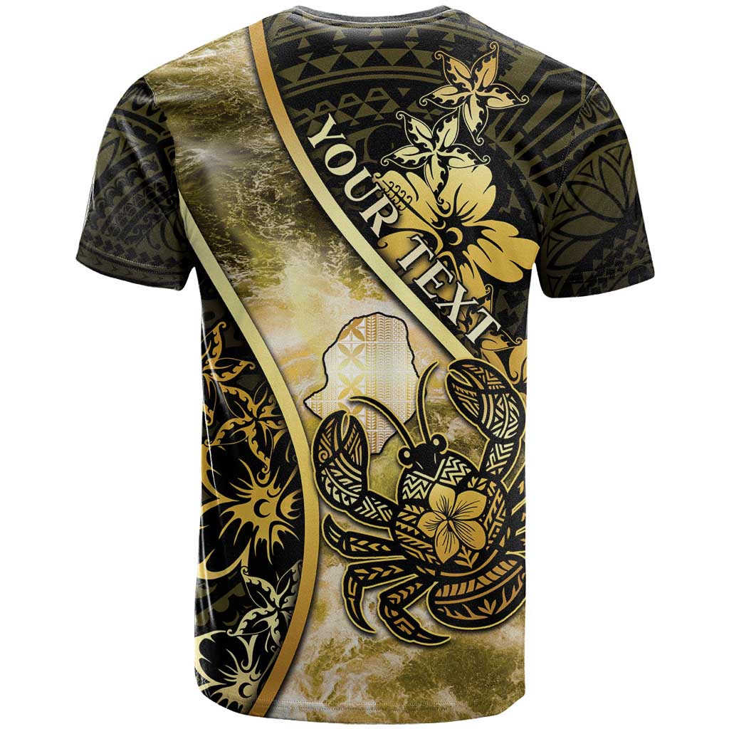 Personalised Niue T Shirt Niuean Crab Waves Style DT05 - Polynesian Pride