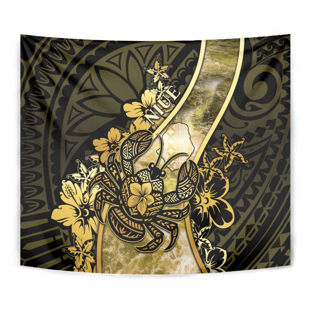 Niue Tapestry Niuean Crab Waves Style DT05 - Polynesian Pride