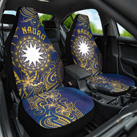 Nauru Car Seat Cover Hibiscus Polynesian Tribal Pattern DT05 One Size Navy - Polynesian Pride