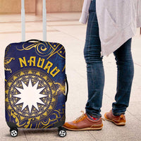 Nauru Luggage Cover Hibiscus Polynesian Tribal Pattern DT05 Navy - Polynesian Pride