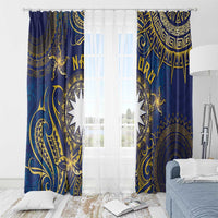 Nauru Window Curtain Hibiscus Polynesian Tribal Pattern DT05 - Polynesian Pride