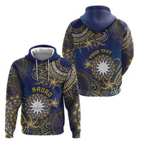 Personalised Nauru Zip Hoodie Hibiscus Polynesian Tribal Pattern DT05 - Polynesian Pride