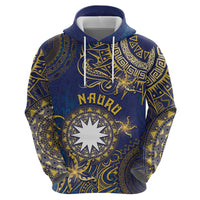 Personalised Nauru Zip Hoodie Hibiscus Polynesian Tribal Pattern DT05 - Polynesian Pride