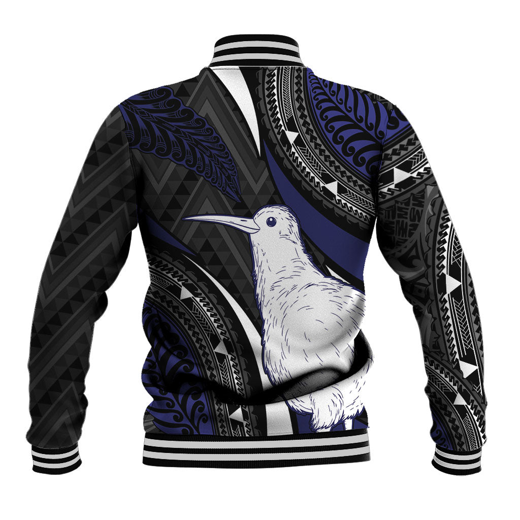 Personalised New Zealand Kiwi Baseball Jacket Silver Fern Tribal Pattern DT05 - Polynesian Pride