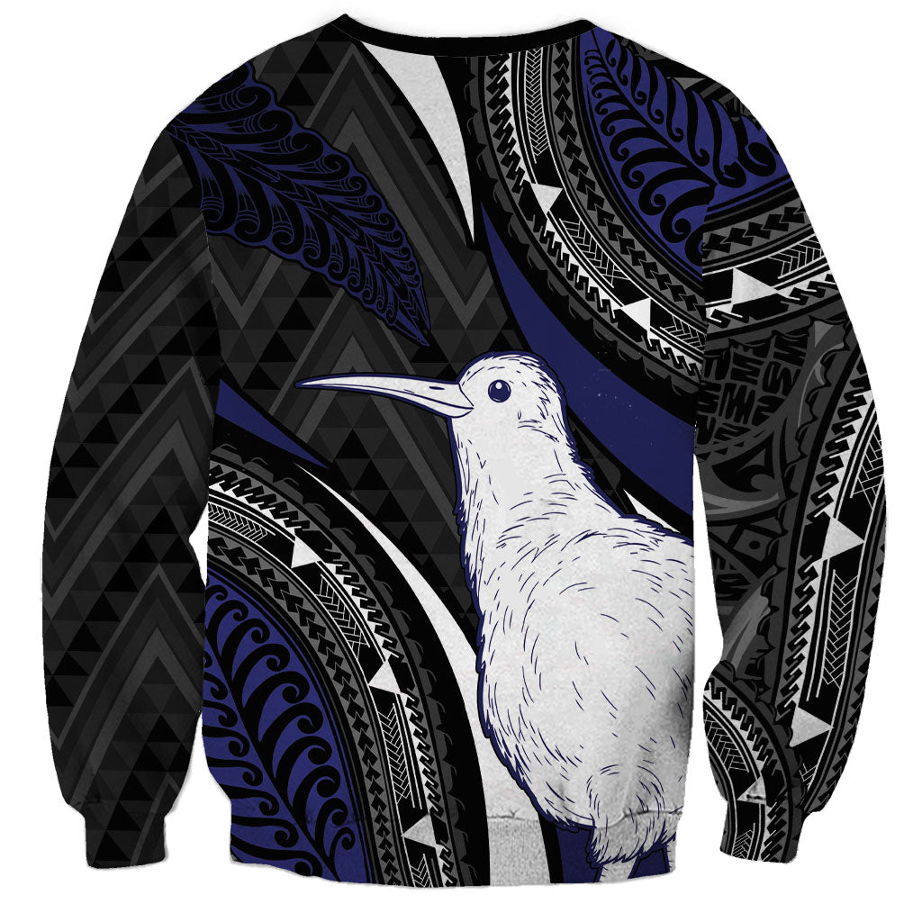 Personalised New Zealand Kiwi Sweatshirt Silver Fern Tribal Pattern DT05 - Polynesian Pride