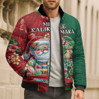 Hawaii Christmas Bomber Puffer Jacket Mele Kalikimaka Funny Hawaiian Santa DT05 - Polynesian Pride
