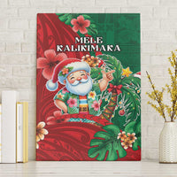 Hawaii Christmas Canvas Wall Art Mele Kalikimaka Funny Hawaiian Santa DT05 Without Frame Green - Polynesian Pride