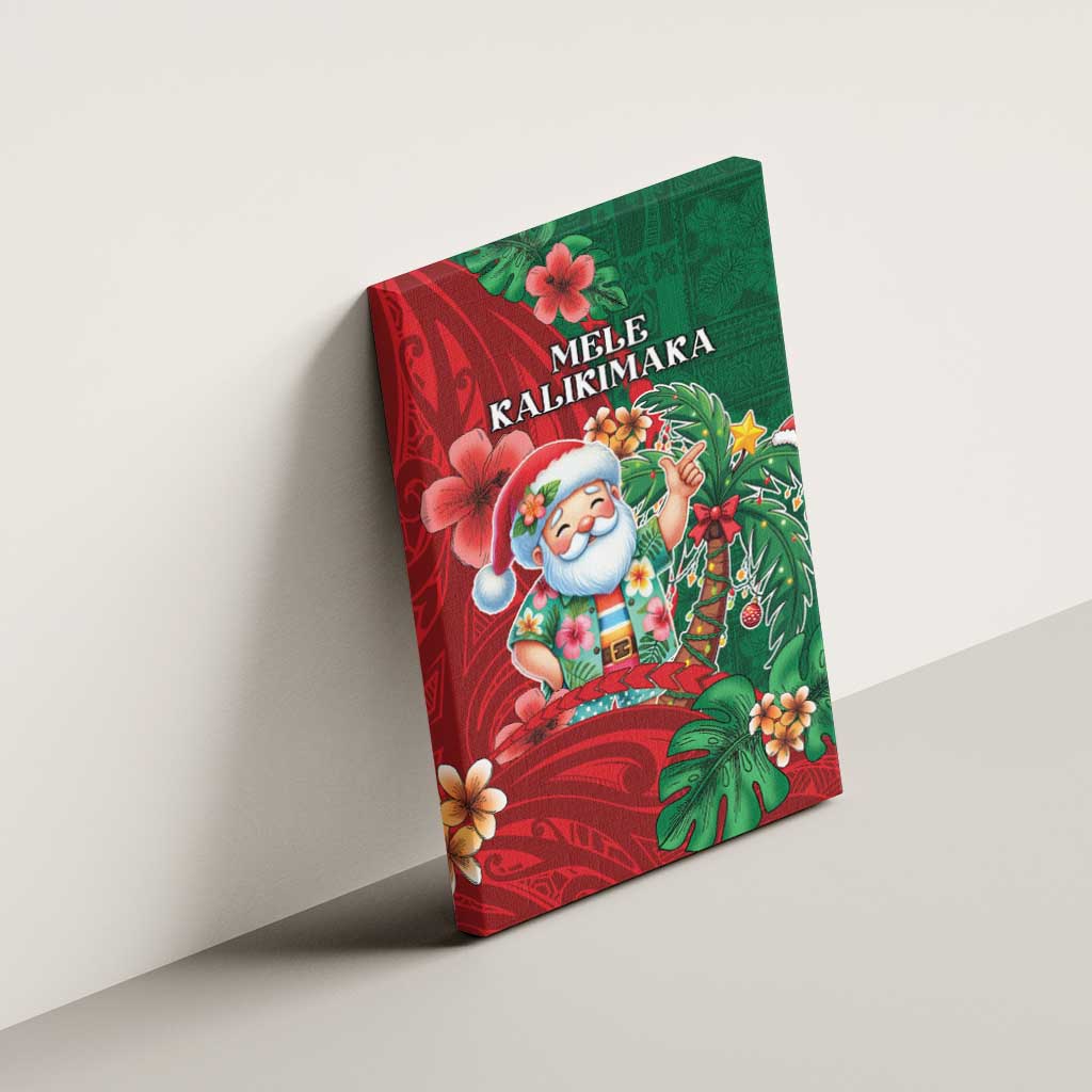 Hawaii Christmas Canvas Wall Art Mele Kalikimaka Funny Hawaiian Santa DT05 - Polynesian Pride