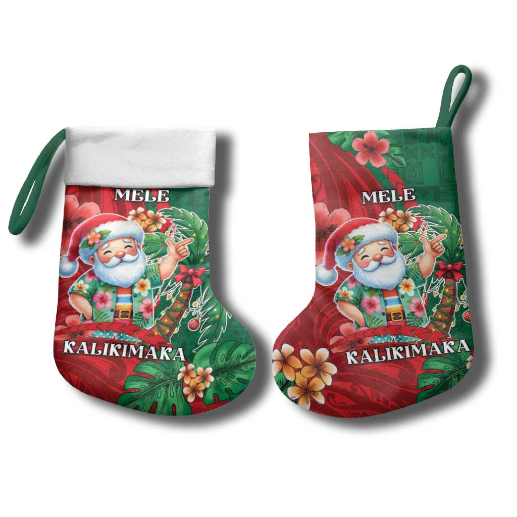 Hawaii Christmas Stocking Mele Kalikimaka Funny Hawaiian Santa DT05 - Polynesian Pride