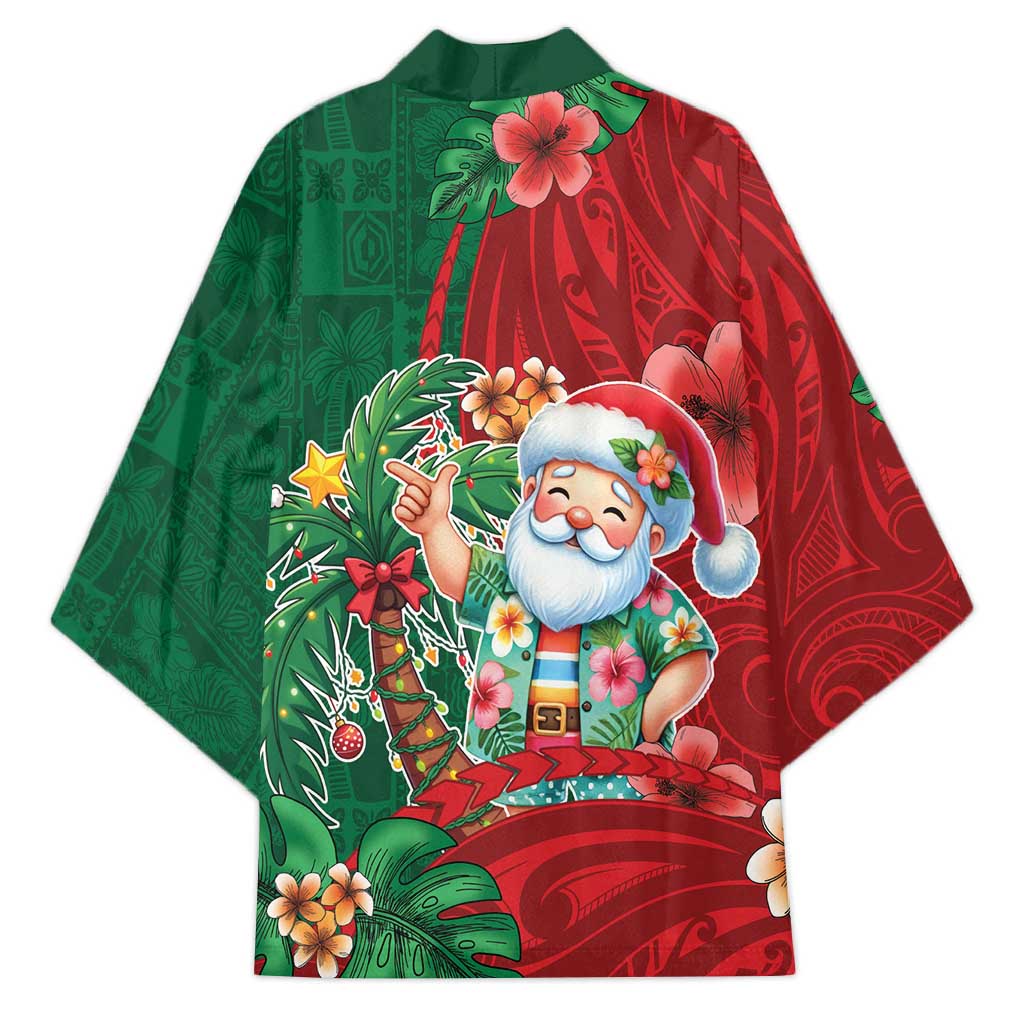 Hawaii Christmas Kimono Mele Kalikimaka Funny Hawaiian Santa DT05 - Polynesian Pride