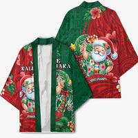 Hawaii Christmas Kimono Mele Kalikimaka Funny Hawaiian Santa DT05 - Polynesian Pride
