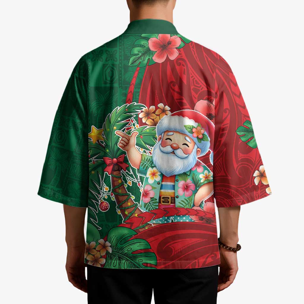 Hawaii Christmas Kimono Mele Kalikimaka Funny Hawaiian Santa DT05 - Polynesian Pride