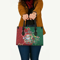 Hawaii Christmas Leather Bag Mele Kalikimaka Funny Hawaiian Santa DT05 - Polynesian Pride