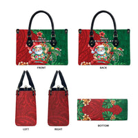 Hawaii Christmas Leather Bag Mele Kalikimaka Funny Hawaiian Santa DT05 - Polynesian Pride