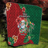Hawaii Christmas Quilt Mele Kalikimaka Funny Hawaiian Santa DT05 - Polynesian Pride