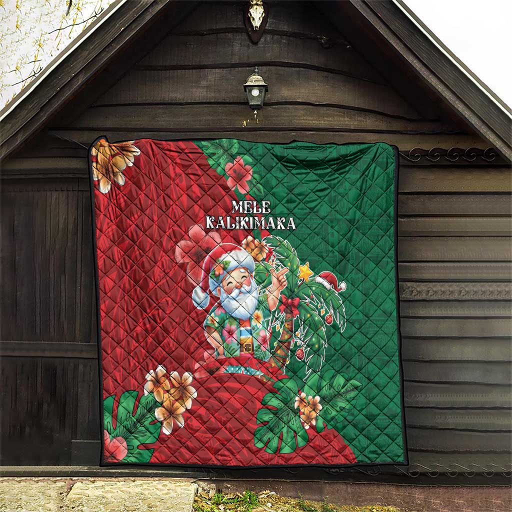 Hawaii Christmas Quilt Mele Kalikimaka Funny Hawaiian Santa DT05 - Polynesian Pride