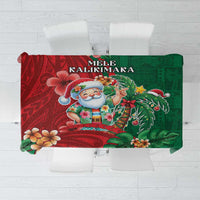 Hawaii Christmas Tablecloth Mele Kalikimaka Funny Hawaiian Santa DT05 Green - Polynesian Pride
