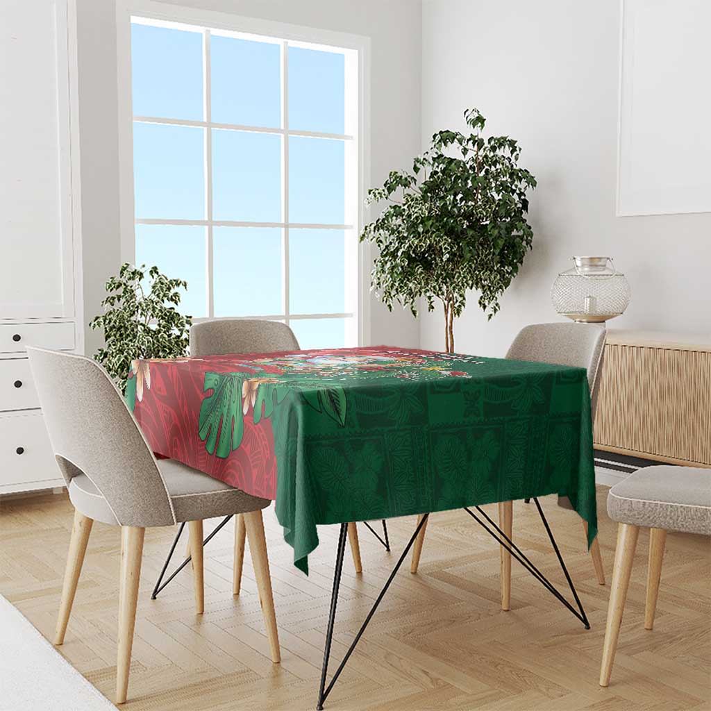 Hawaii Christmas Tablecloth Mele Kalikimaka Funny Hawaiian Santa DT05 - Polynesian Pride