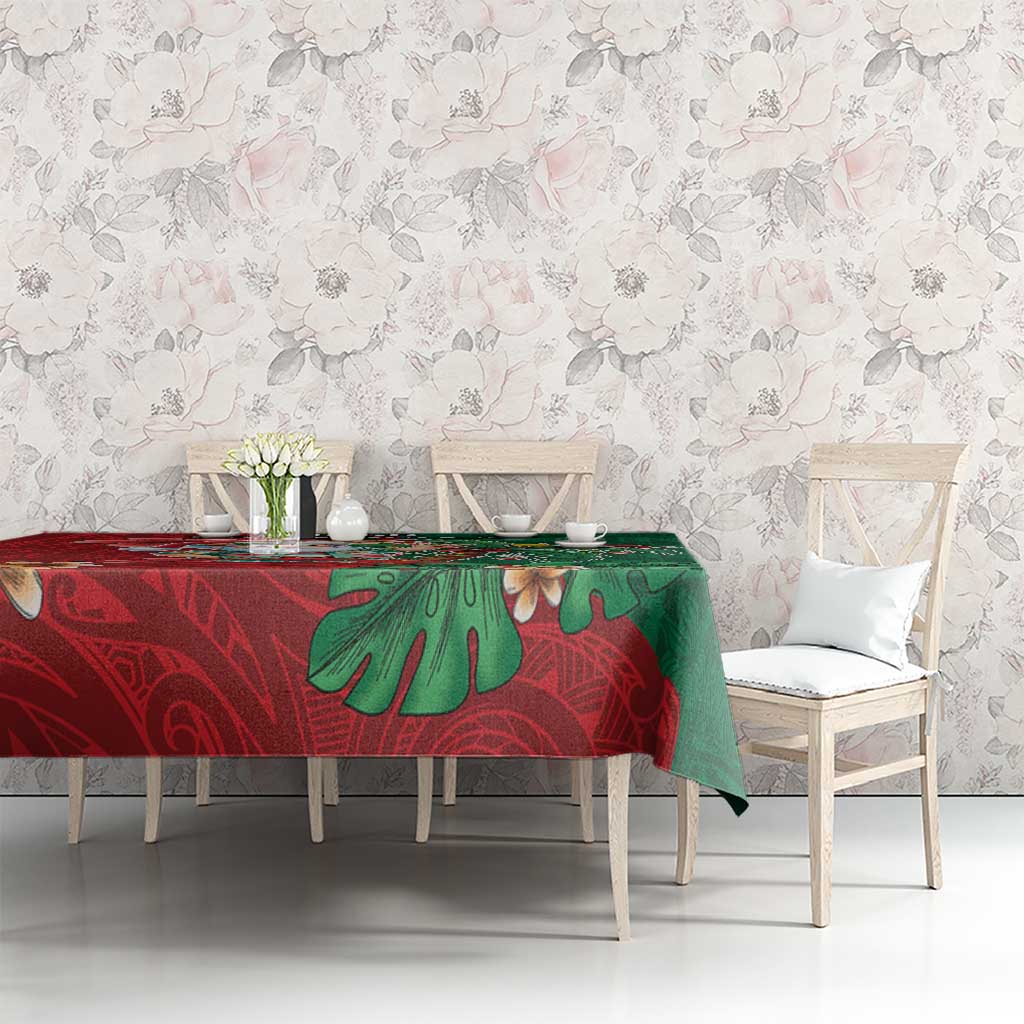 Hawaii Christmas Tablecloth Mele Kalikimaka Funny Hawaiian Santa DT05 - Polynesian Pride
