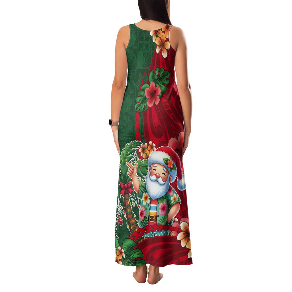 Hawaii Christmas Tank Maxi Dress Mele Kalikimaka Funny Hawaiian Santa DT05 - Polynesian Pride