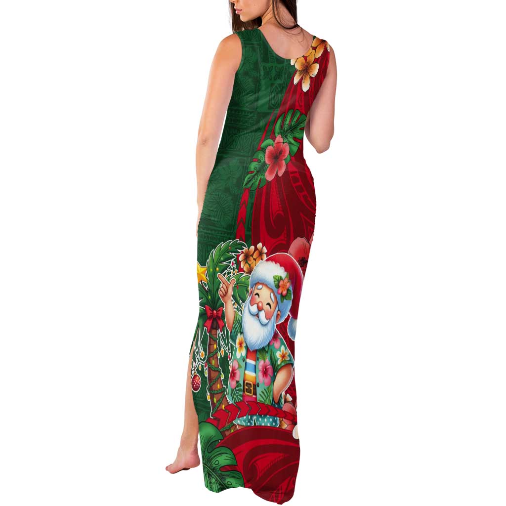 Hawaii Christmas Tank Maxi Dress Mele Kalikimaka Funny Hawaiian Santa DT05 - Polynesian Pride