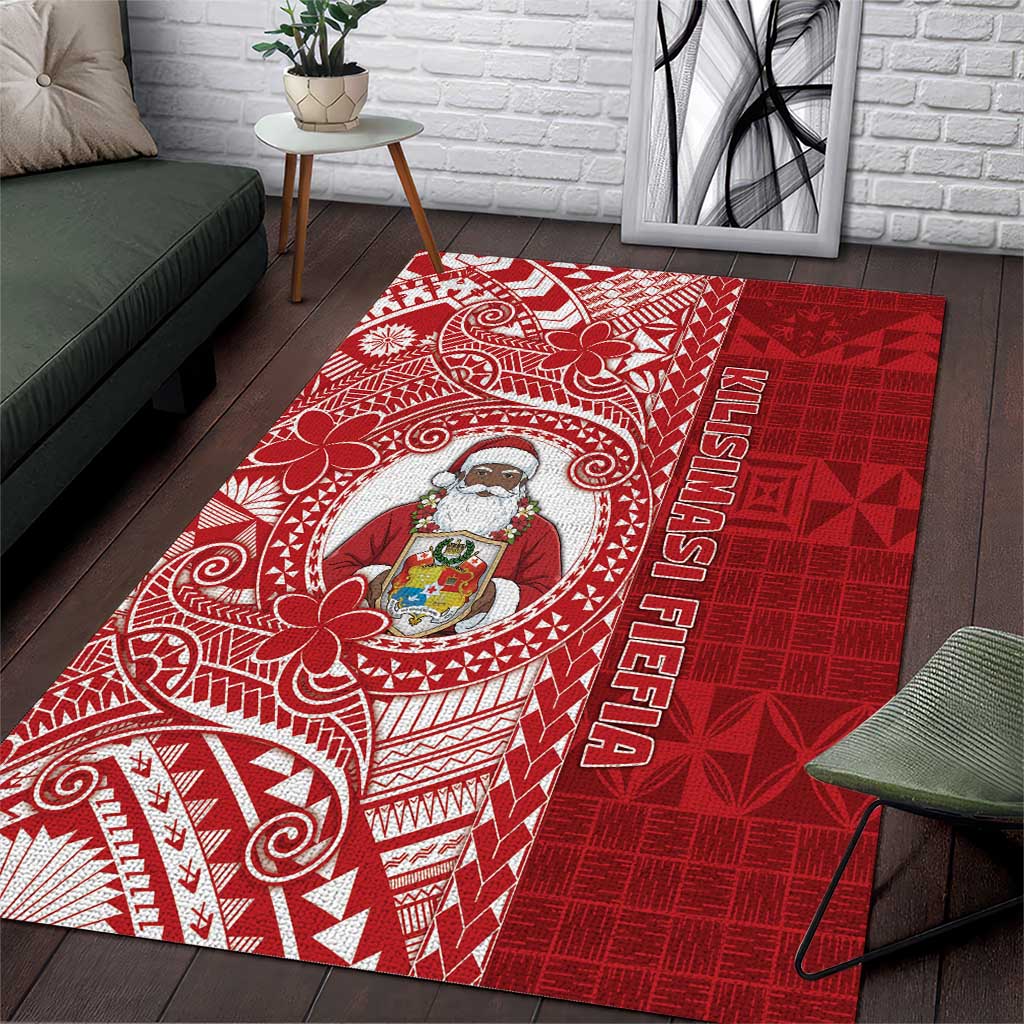 Tonga Christmas Area Rug Kilisimasi Fiefia DT05 Red - Polynesian Pride