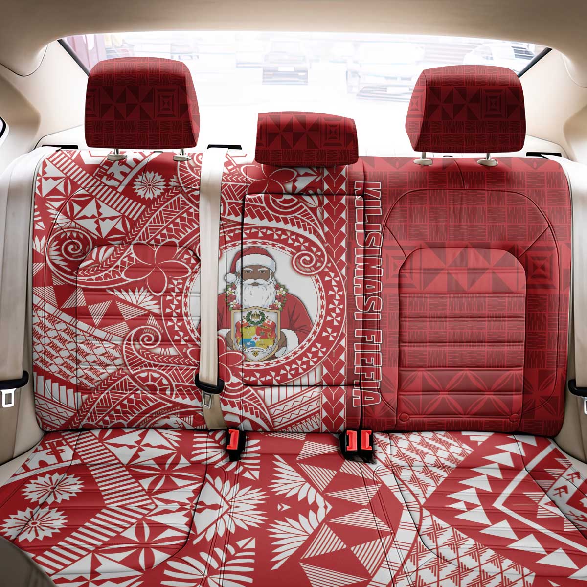 Tonga Christmas Back Car Seat Cover Kilisimasi Fiefia DT05 - Polynesian Pride