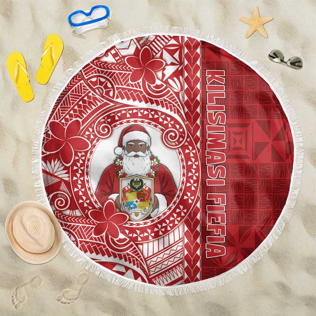 Tonga Christmas Beach Blanket Kilisimasi Fiefia DT05 One Size 150cm Red - Polynesian Pride