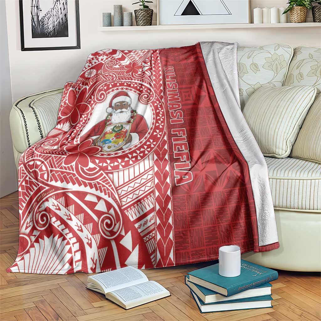 Tonga Christmas Blanket Kilisimasi Fiefia DT05 Red - Polynesian Pride