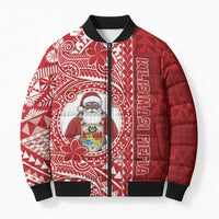 Tonga Christmas Bomber Puffer Jacket Kilisimasi Fiefia DT05 Unisex Red - Polynesian Pride