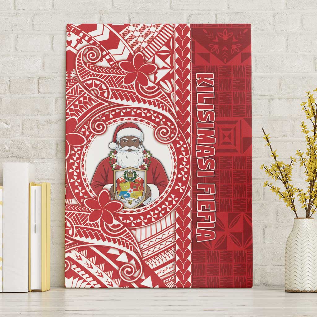 Tonga Christmas Canvas Wall Art Kilisimasi Fiefia DT05 Without Frame Red - Polynesian Pride