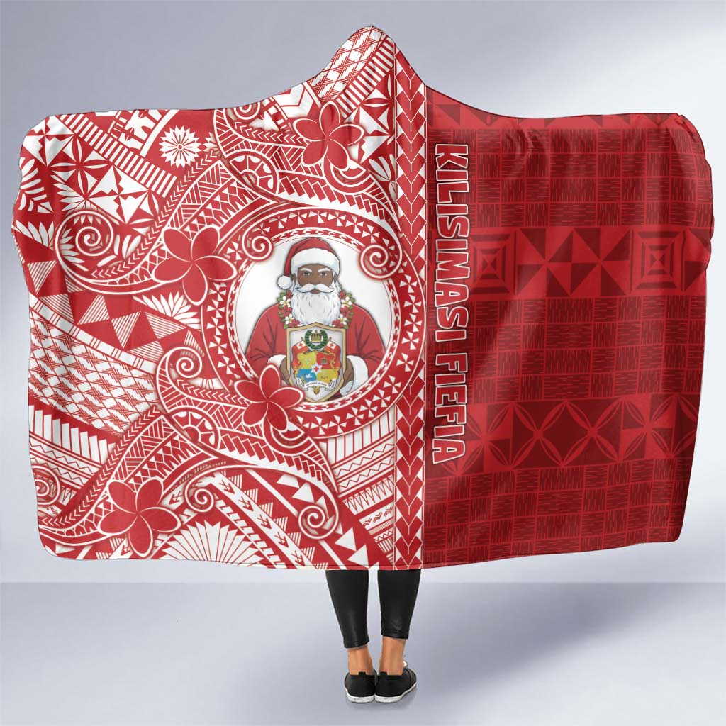 Tonga Christmas Hooded Blanket Kilisimasi Fiefia DT05 One Size Red - Polynesian Pride